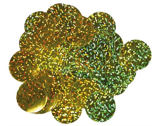 14G 25MM HOLOGRAPHIC GOLD CONFETTI