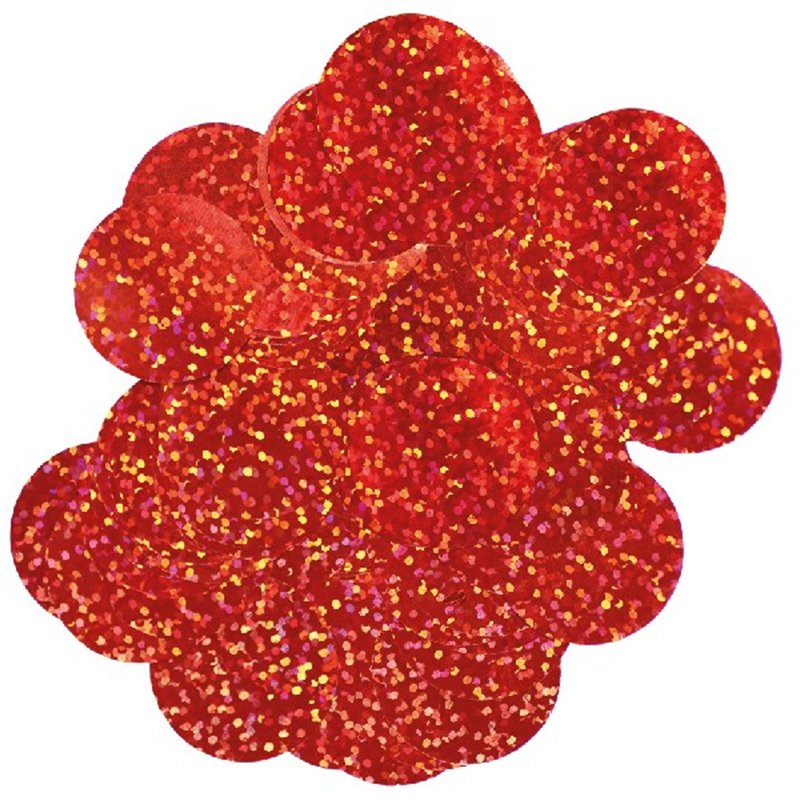 14G 25MM HOLOGRAPHIC RED CONFETTI