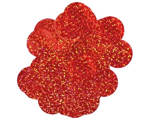14G 25MM HOLOGRAPHIC RED CONFETTI