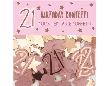AGE 21 GIRL PAPER & FOIL CONFETTI