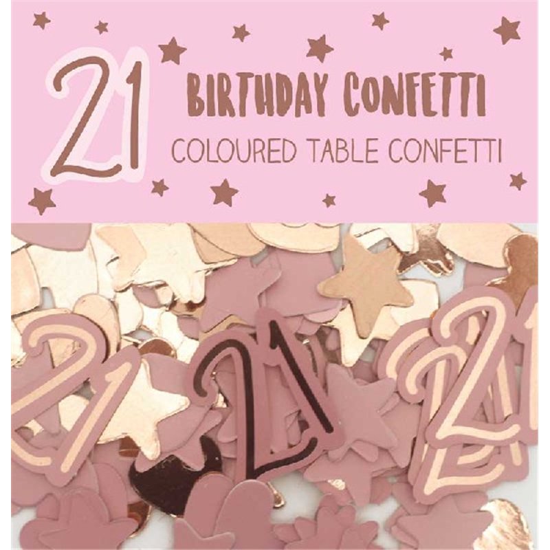 AGE 21 GIRL PAPER & FOIL CONFETTI