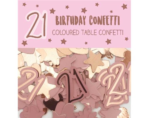 AGE 21 GIRL PAPER & FOIL CONFETTI