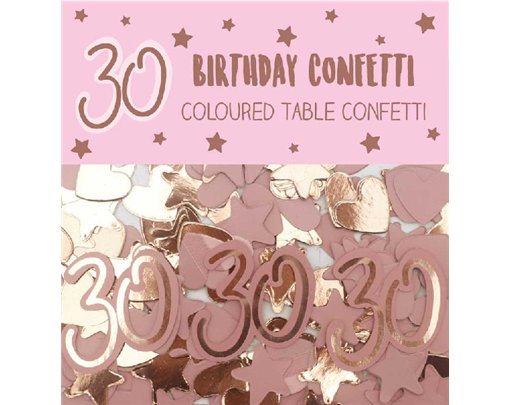 AGE 30 GIRL PAPER & FOIL CONFETTI
