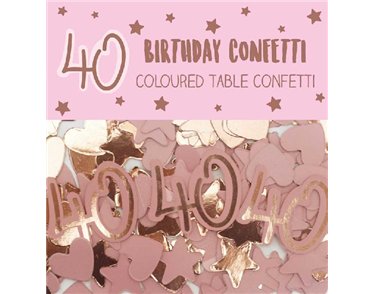AGE 40 GIRL PAPER & FOIL CONFETTI