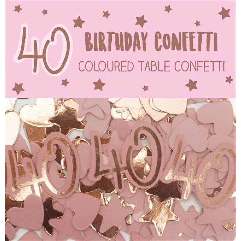 AGE 40 GIRL PAPER & FOIL CONFETTI