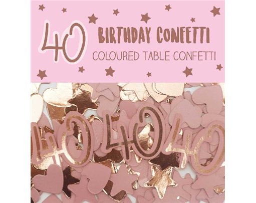 AGE 40 GIRL PAPER & FOIL CONFETTI