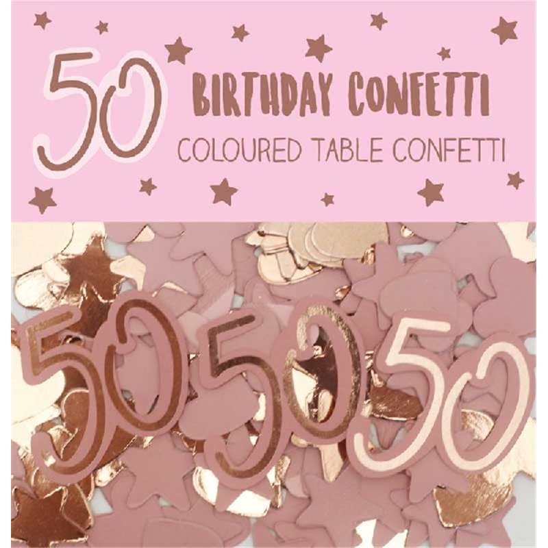 AGE 50 GIRL PAPER & FOIL CONFETTI