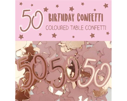 AGE 50 GIRL PAPER & FOIL CONFETTI