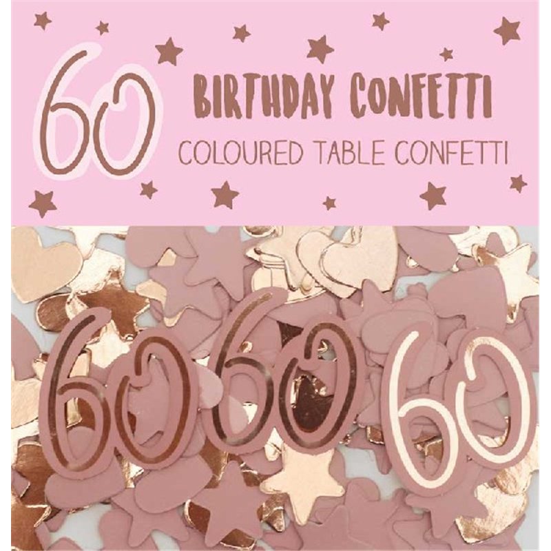 AGE 60 GIRL PAPER & FOIL CONFETTI