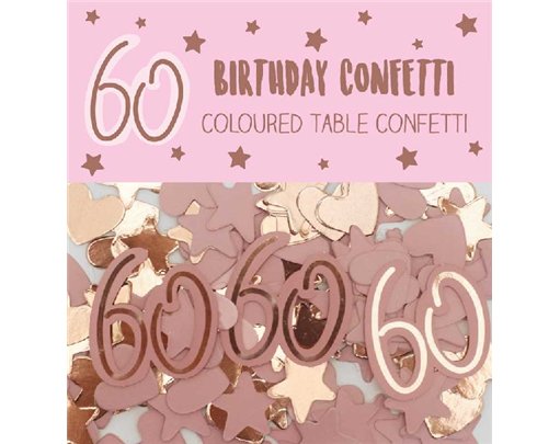 AGE 60 GIRL PAPER & FOIL CONFETTI