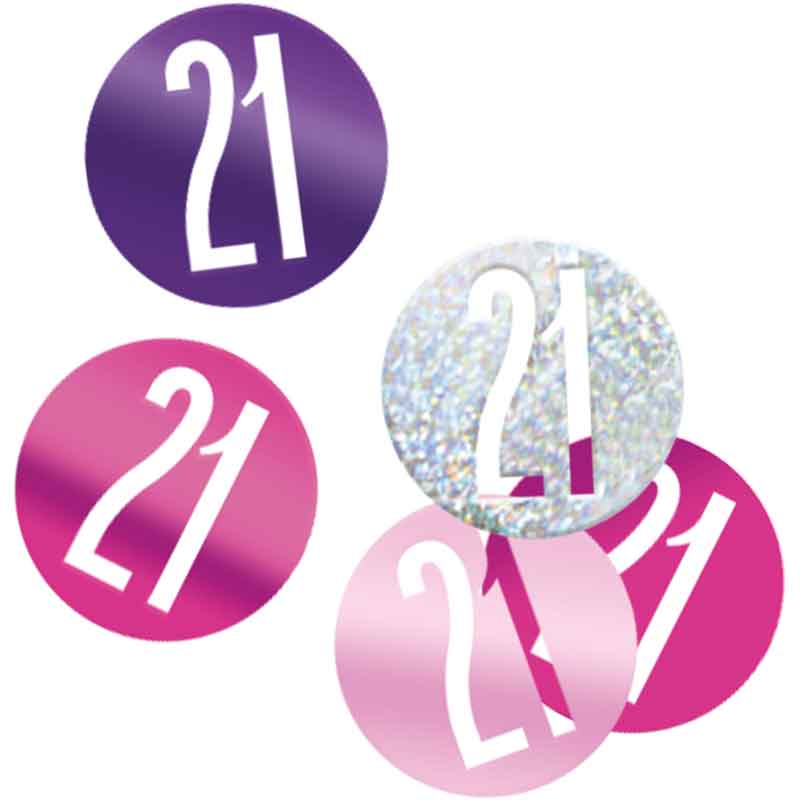 5oz GLITZ PINK 21 CONFETTI