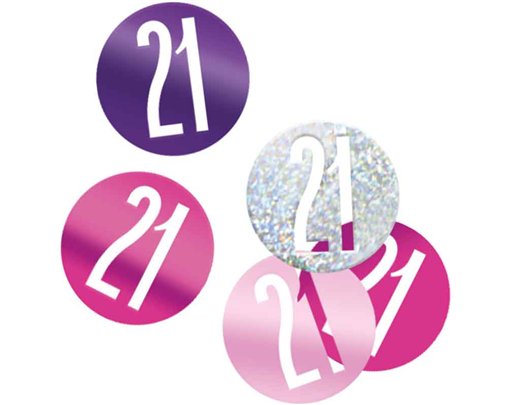 5oz GLITZ PINK 21 CONFETTI