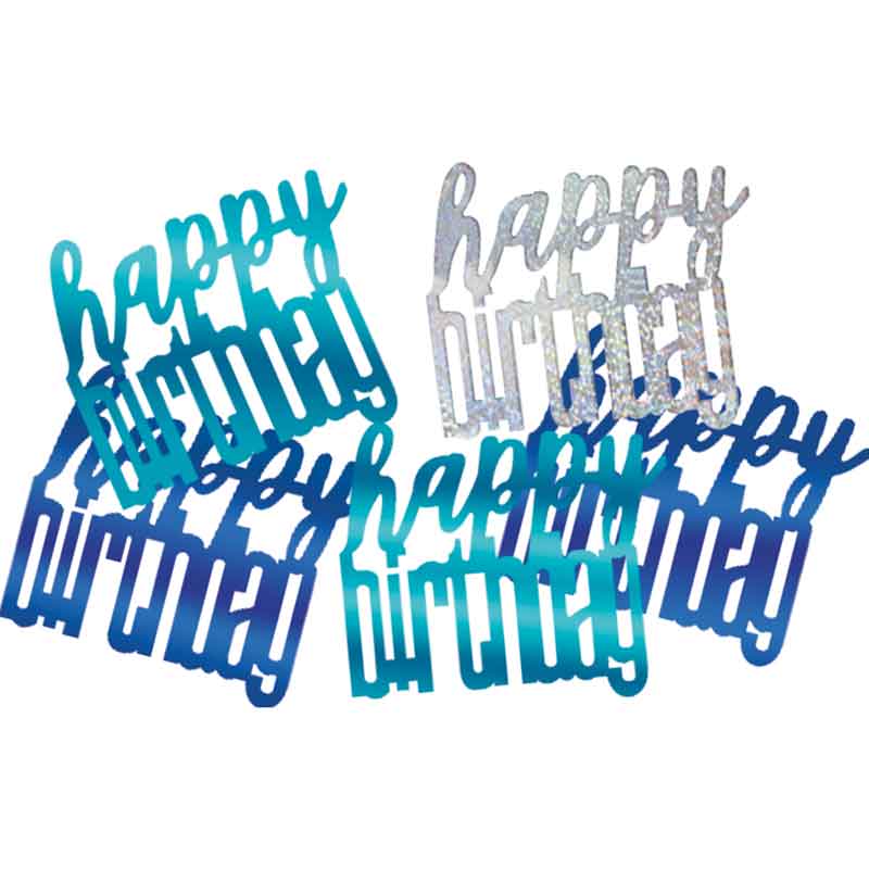 5oz GLITZ BLUE HAPPY B/DAY CONFETTI