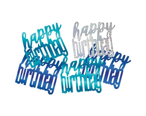 5oz GLITZ BLUE HAPPY B/DAY CONFETTI