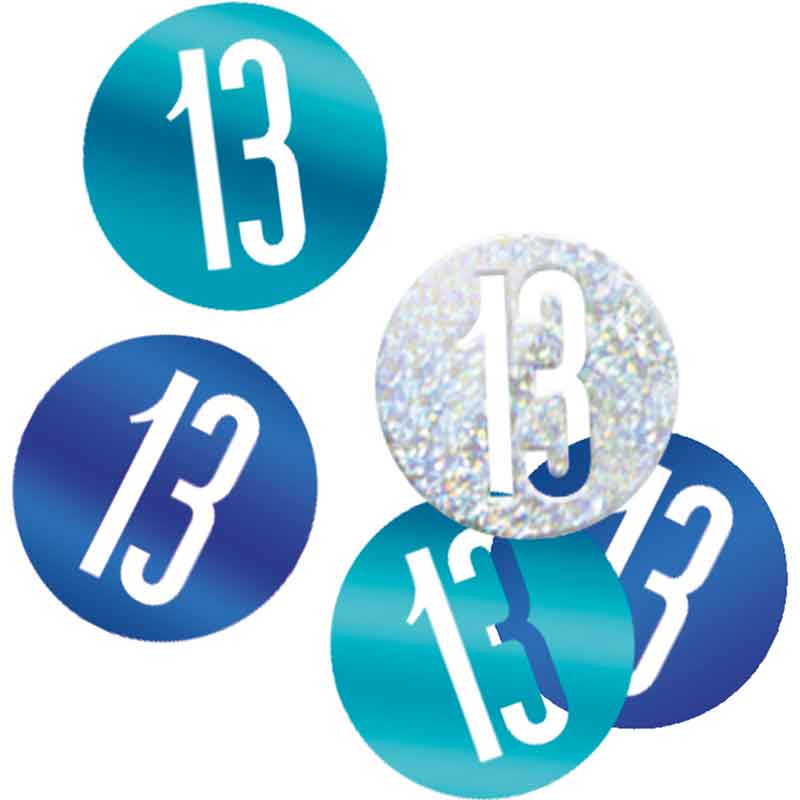 5oz GLITZ BLUE 13 CONFETTI