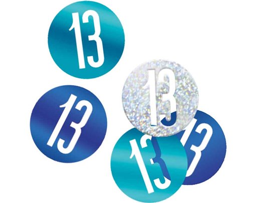 5oz GLITZ BLUE 13 CONFETTI