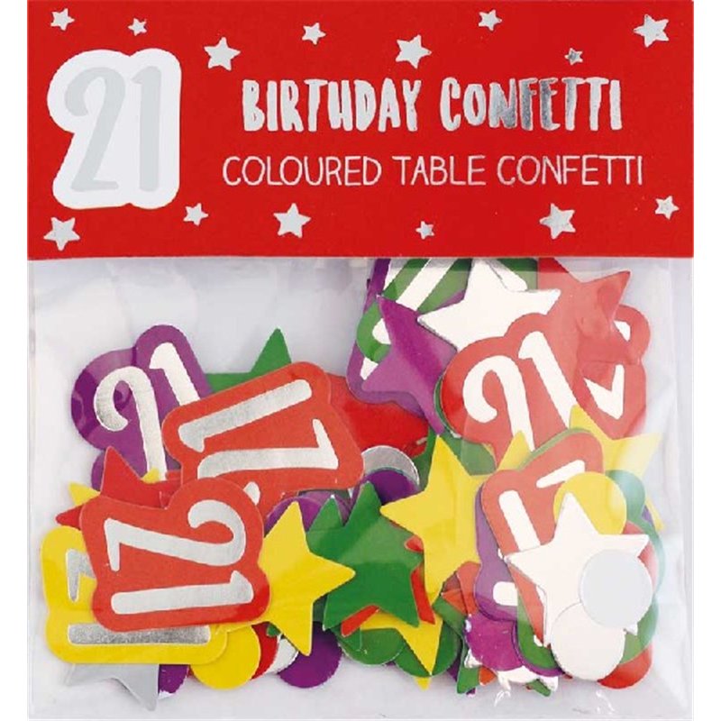 AGE 21 PAPER FOIL CONFETTI