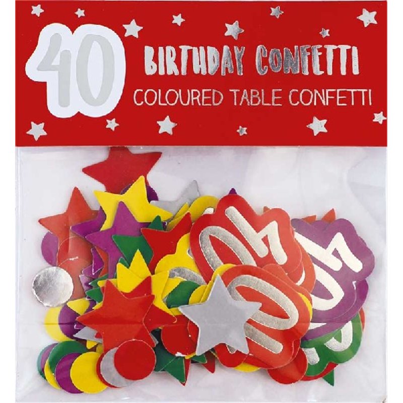 AGE 40 PAPER FOIL CONFETTI