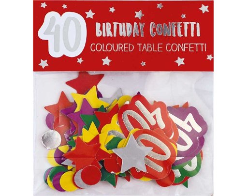 AGE 40 PAPER FOIL CONFETTI