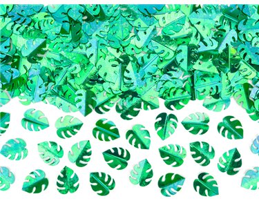 15g GREEN LEAVES METALLIC CONFETTI
