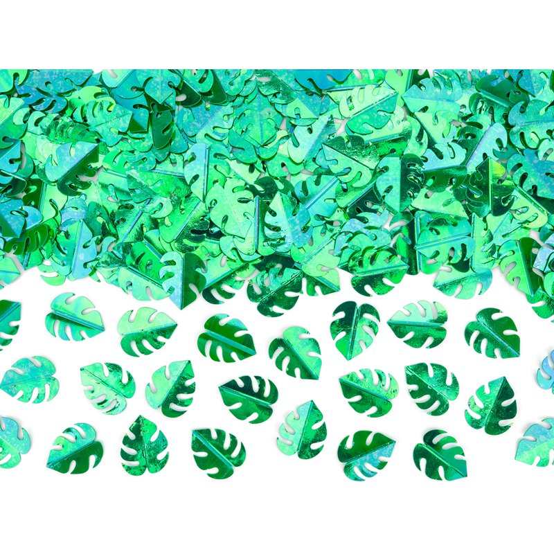 15g GREEN LEAVES METALLIC CONFETTI