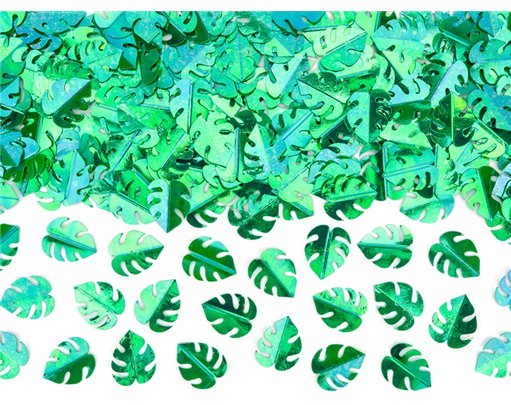 15g GREEN LEAVES METALLIC CONFETTI