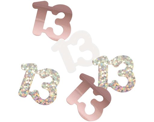 5oz GLITZ ROSE GOLD 13TH BIRTHDAY CONFETTI
