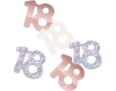 5oz GLITZ ROSE GOLD 18TH BIRTHDAY CONFETTI