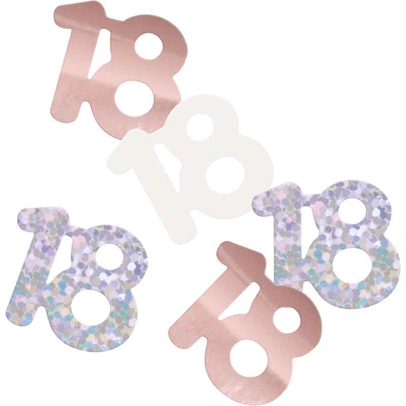 5oz GLITZ ROSE GOLD 18TH BIRTHDAY CONFETTI
