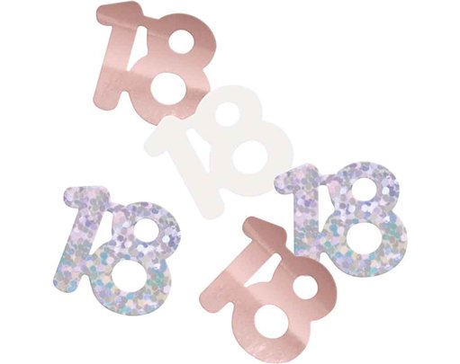 5oz GLITZ ROSE GOLD 18TH BIRTHDAY CONFETTI