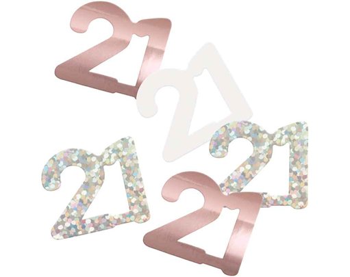 5oz GLITZ ROSE GOLD 21ST BIRTHDAY CONFETTI