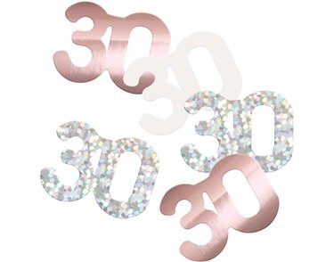 5oz GLITZ ROSE GOLD 30TH BIRTHDAY CONFETTI
