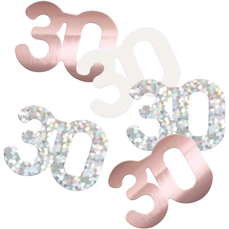 5oz GLITZ ROSE GOLD 30TH BIRTHDAY CONFETTI