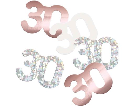 5oz GLITZ ROSE GOLD 30TH BIRTHDAY CONFETTI