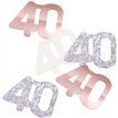 5oz GLITZ ROSE GOLD 40TH BIRTHDAY CONFETTI