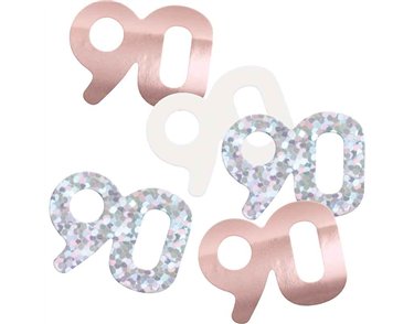 5oz GLITZ ROSE GOLD 90TH BIRTHDAY CONFETTI