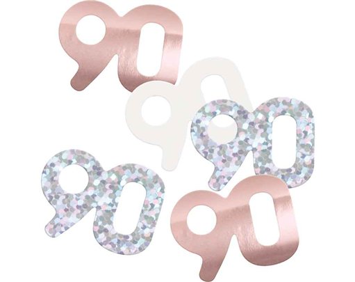 5oz GLITZ ROSE GOLD 90TH BIRTHDAY CONFETTI
