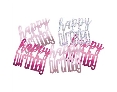 5oz GLITZ PINK HAPPY BIRTHDAY CONFETTI