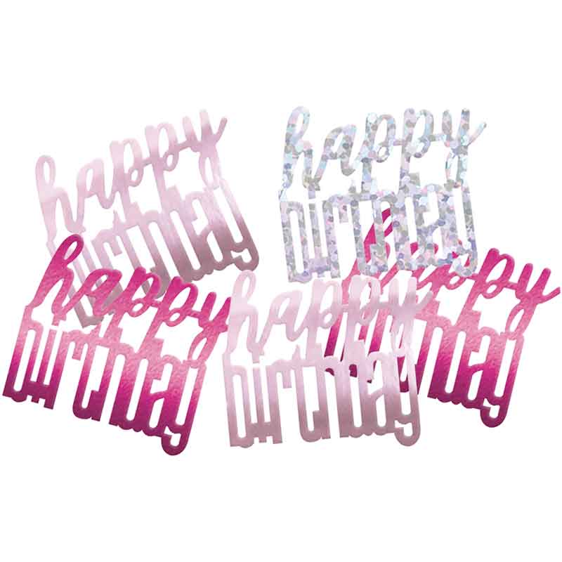 5oz GLITZ PINK HAPPY BIRTHDAY CONFETTI