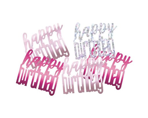 5oz GLITZ PINK HAPPY BIRTHDAY CONFETTI