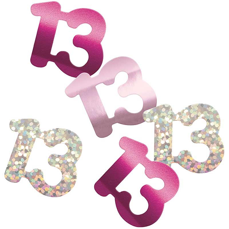5oz GLITZ PINK 13TH BIRTHDAY CONFETTI