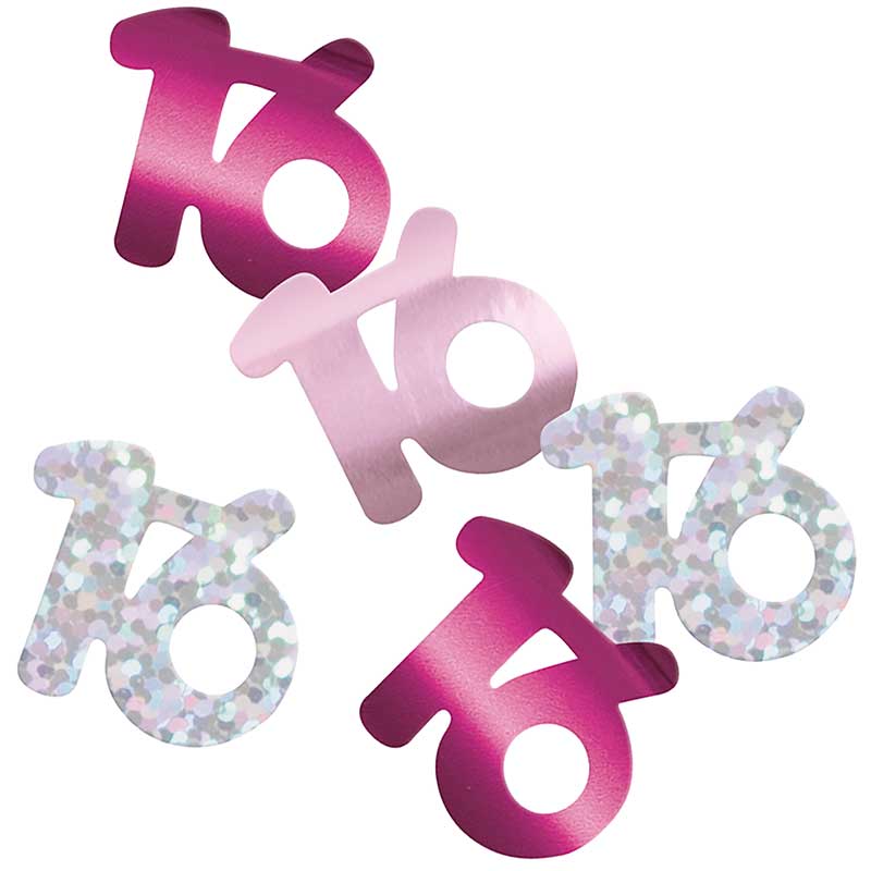 5oz GLITZ PINK 16TH BIRTHDAY CONFETTI