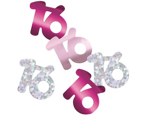 5oz GLITZ PINK 16TH BIRTHDAY CONFETTI
