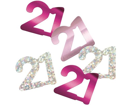 5oz GLITZ PINK 21ST BIRTHDAY CONFETTI