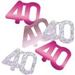 5oz GLITZ PINK 40TH BIRTHDAY CONFETTI