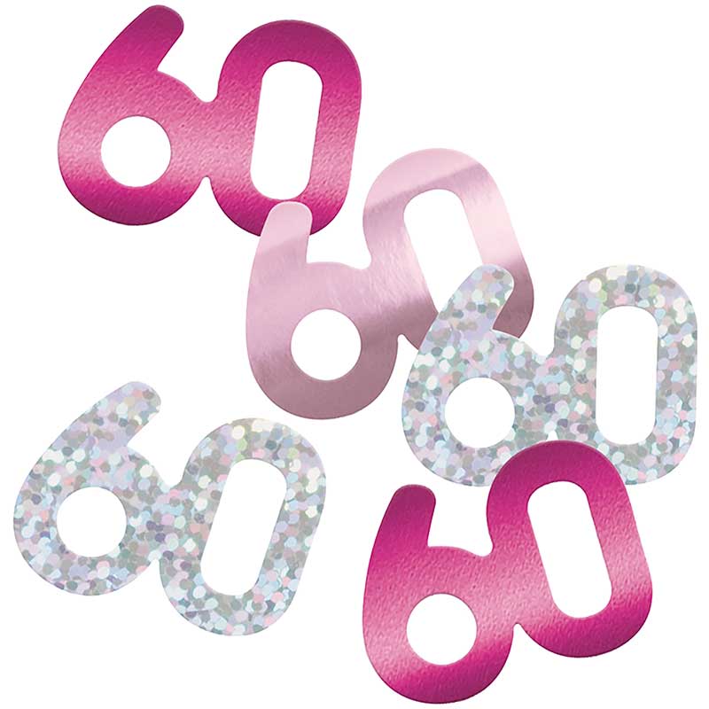 5oz GLITZ PINK 60TH BIRTHDAY CONFETTI