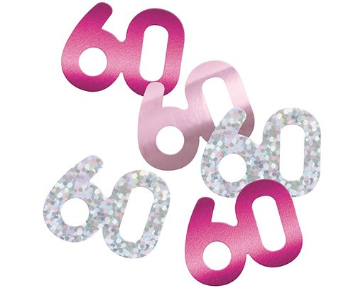 5oz GLITZ PINK 60TH BIRTHDAY CONFETTI