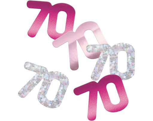 5oz GLITZ PINK 70TH BIRTHDAY CONFETTI