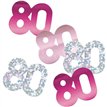 5oz GLITZ PINK 80TH BIRTHDAY CONFETTI