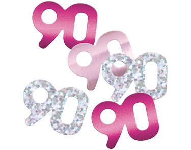 5oz GLITZ PINK 90TH BIRTHDAY CONFETTI